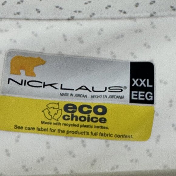 Nicklaus Mens XXL Eco Choice Polo Shirt With Button Placket & Subtle Pattern - Picture 5 of 7